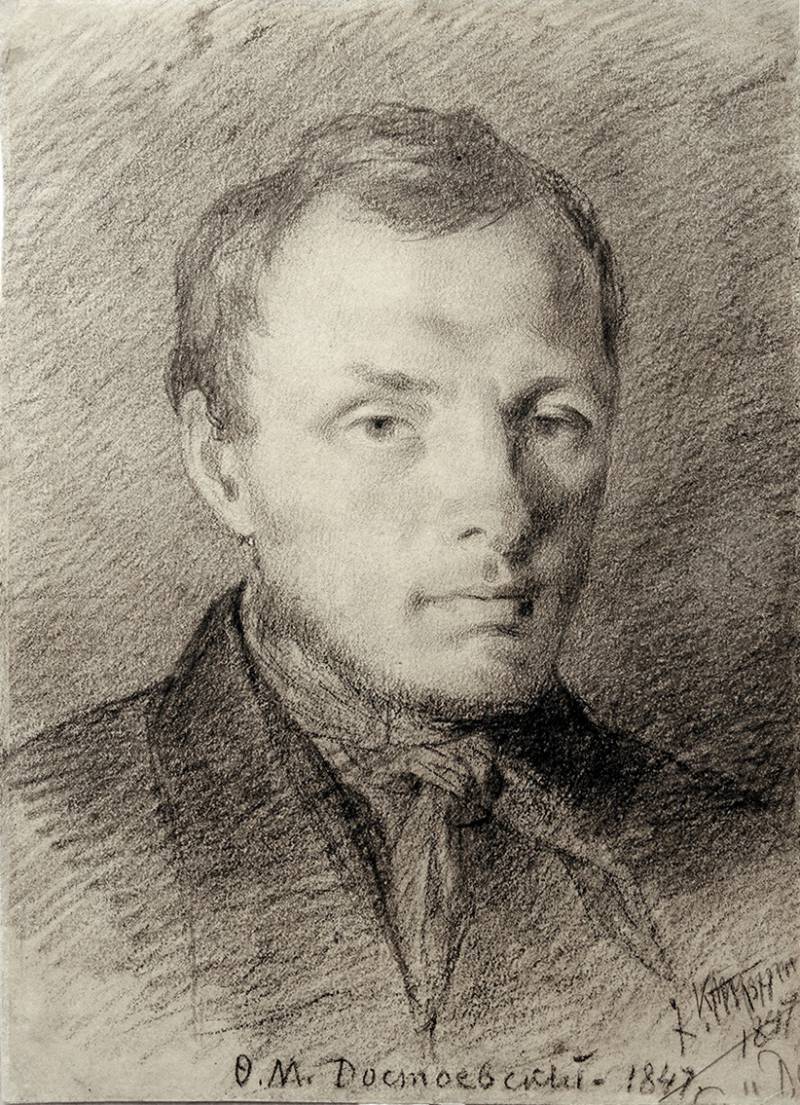 Ф. М. Достоевский. Карандашный портрет работы К. А. Трутовского. 1847