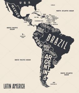 карта латинской америки